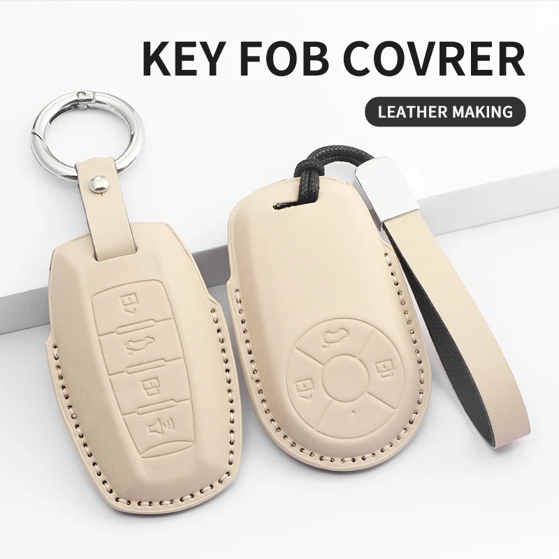 

Car Key Case Cover Shell Bag for The GWM HAVAL H6 M6 for ORA Good Cat White Cat GT IQ RI Funky PU Keyless Auto Accessories