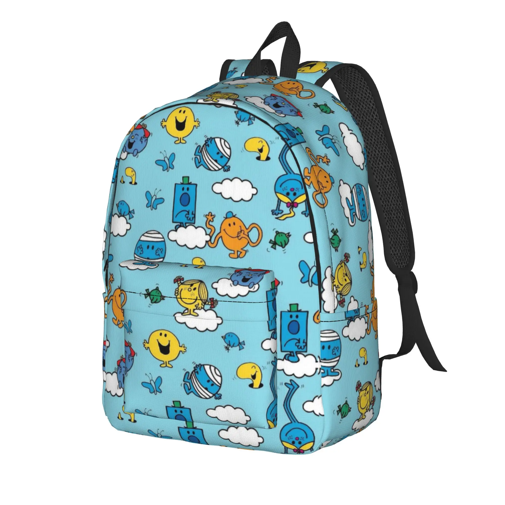 Cartoon Cute Backpack for Men Women Fashion Student Work Daypack M-Mr M-Men L-Little M-Miss Laptop Canvas Bags Lightweight