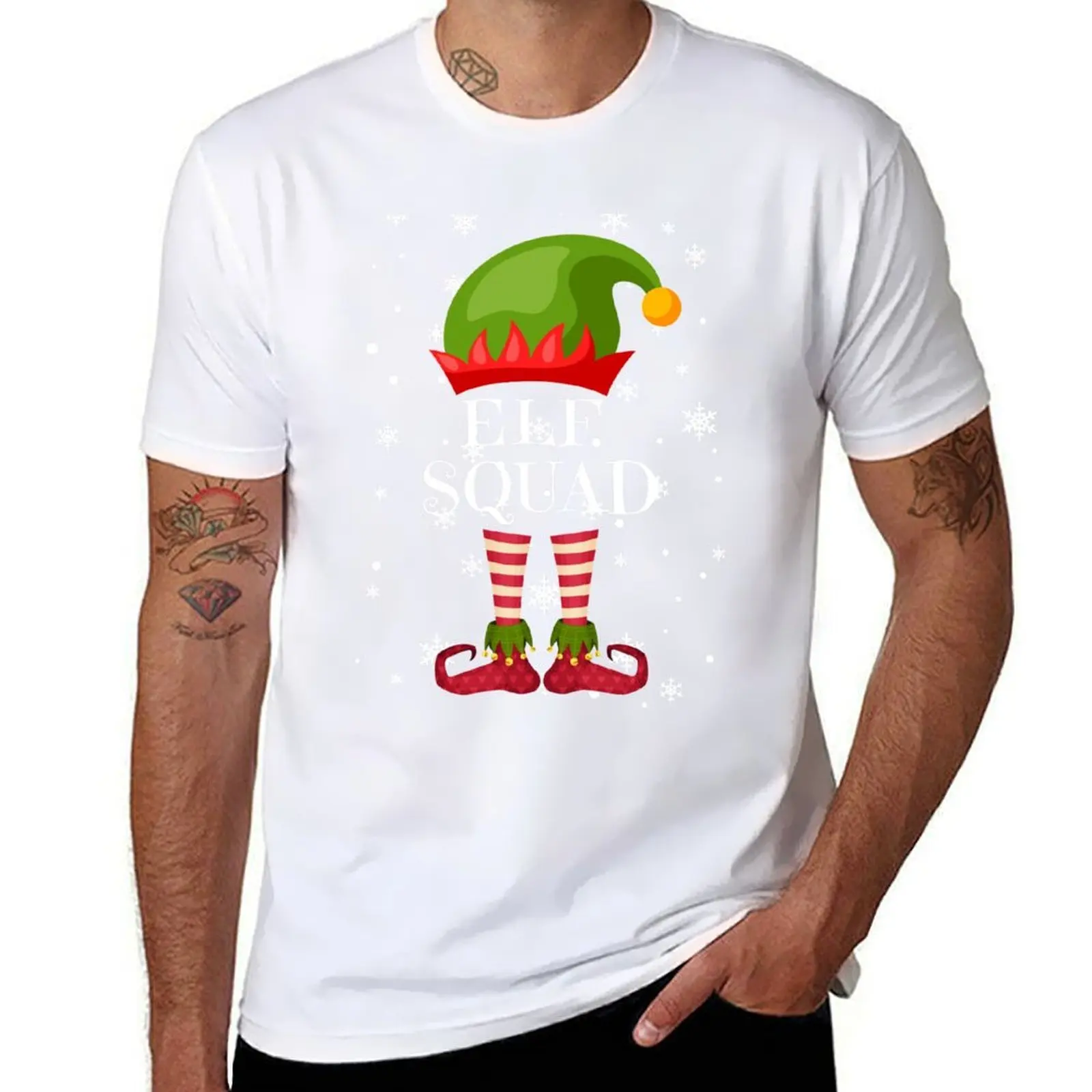 Elf Squad Matching Christmas Ugly Family Group T-Shirt t shirts for man graphic tees t shirt man luxury T-Shirt