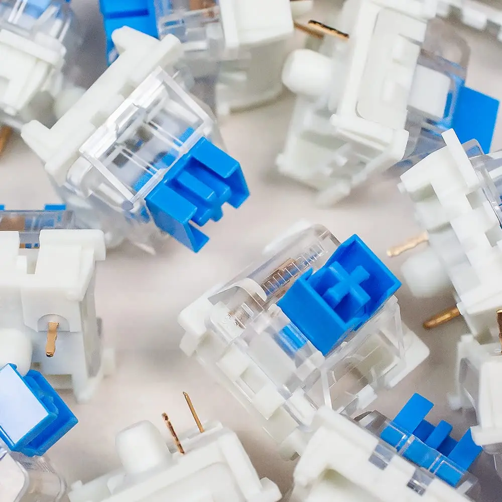 

Blue Switches 90-Pack, 3-Pin Hot Swappable - MX Compatible for Mechanical Gaming Keyboards