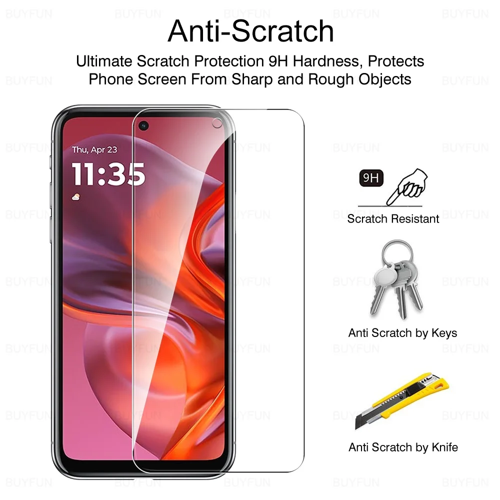 3 قطعة الزجاج المقسى لموتورولا موتو G15 Power G05 G35 G55 G75 E15 E14 5G واقي للشاشة MotoG15 Power G 05 75 55 35 6.67"