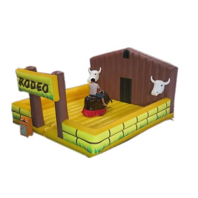 High quality Mechanical Bull Rodeo With Inflatable Mattress /Inflatable Mechanical Bullfighting for Kids and adults