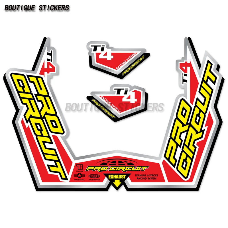 PRO CIRCUIT - DC09T4GPR - T4-GPR DC09TI4GP stickerkit vervangende geluiddempersticker waterdichte PVC-sticker