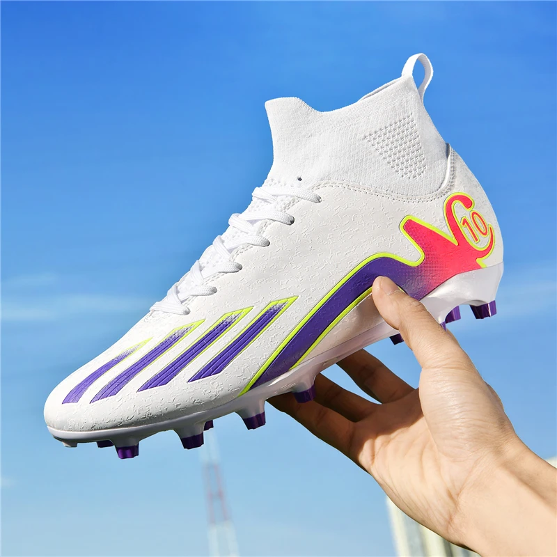 New Sneakers Men Soccer Shoes Sport FG Football Boots Adult Futsal Training Shoes Ultralight Non-Slip Wholesale Outdoor Cleats