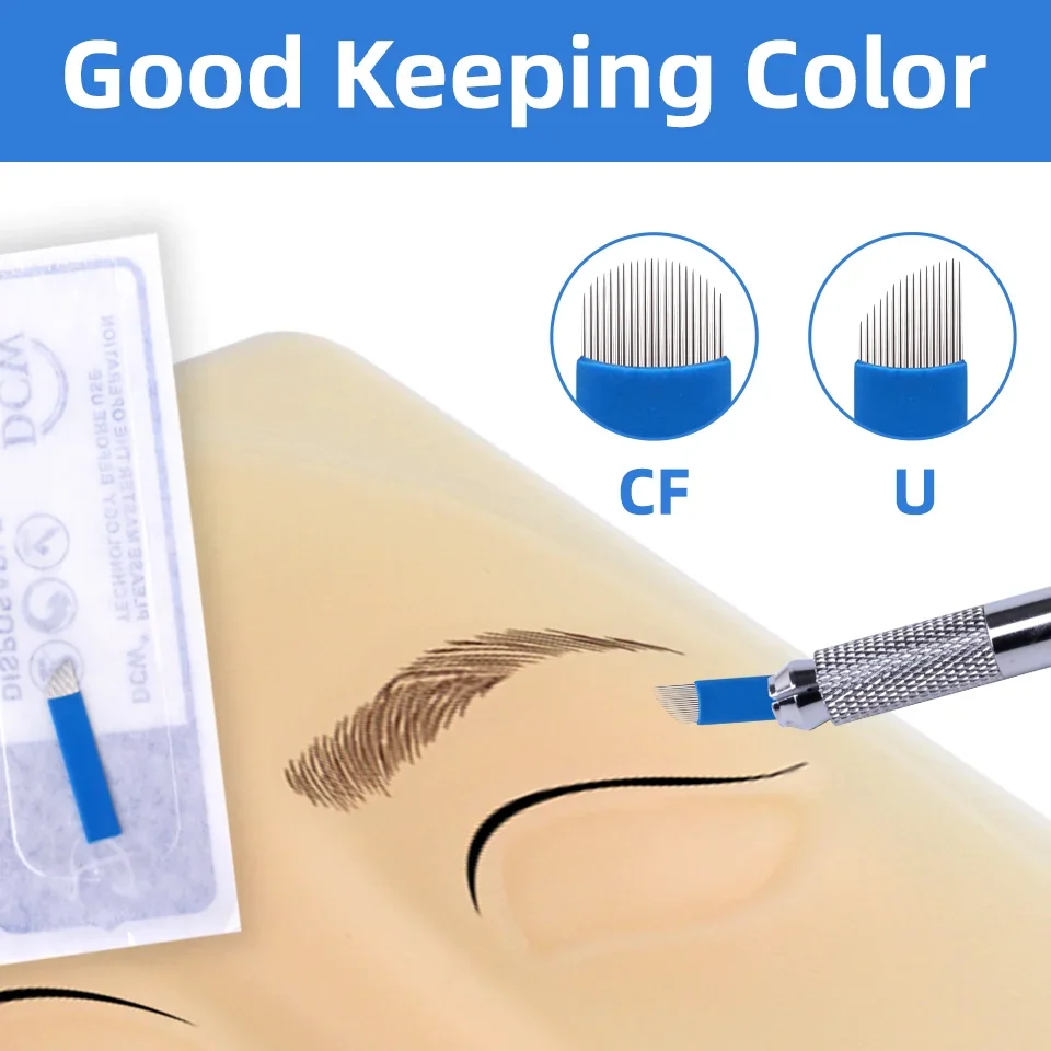 Microblading Tebori شفرات الإبر إبر الوشم إبر تجميل دائم إبرة 7 12 14 16 18 21 شفرات الحاجب اليدوية #5