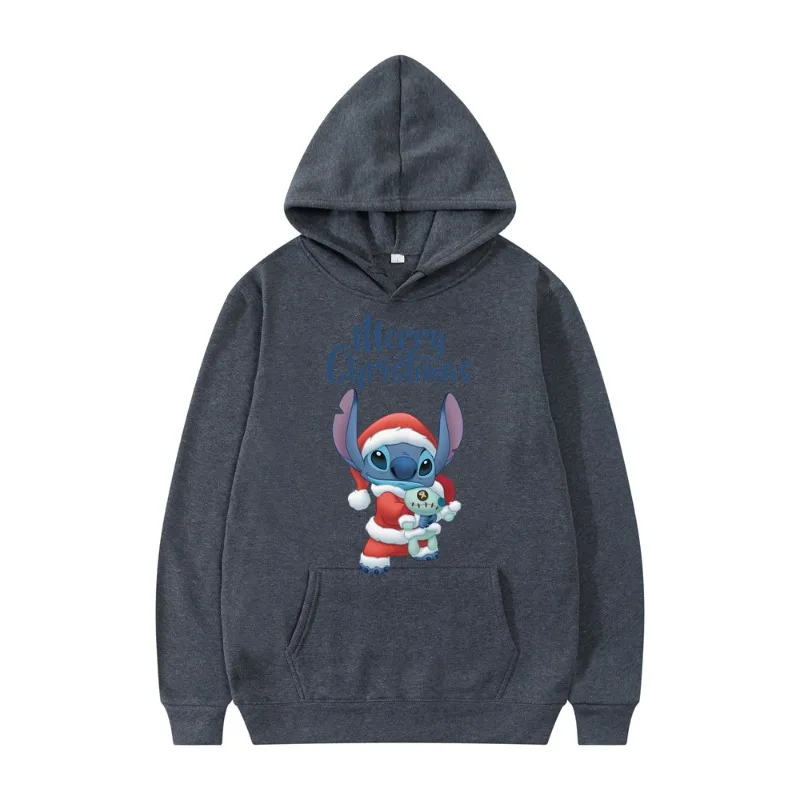 Christmas Disney Sweatshirt Lilo Stitch Funny Cartoon Hoodies Women Harajuku Cute Stitch Anime Manga Streetwear Hoody Female