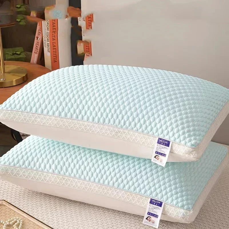 yesIce Silk SPA Pillow for Summer Breathability Neck Protection Cooling Pillow Core Male Family Pair Set Student Dormitory