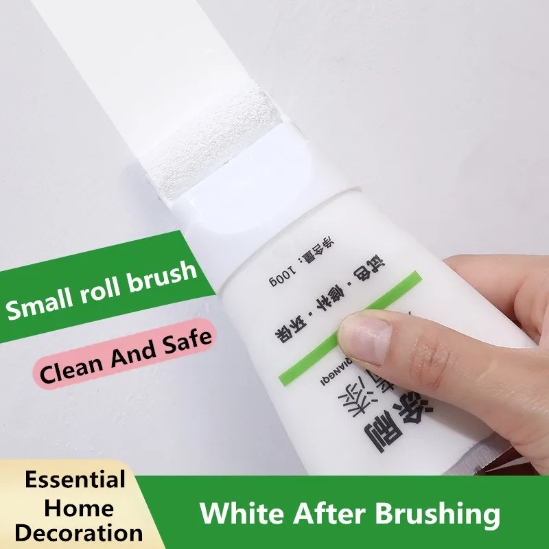 100g White Liquid Latex Paint With Roller Wall Repair Tool School Office Supply Home Decoration Waterproof Coating Material