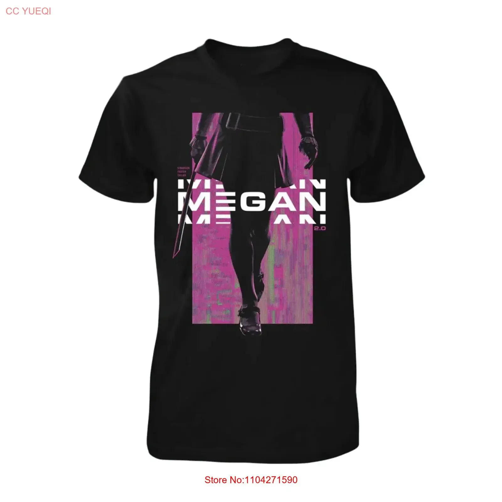 Camiseta MEGAN 2.0 STRONGER FASTER TALLER, Estilo Vintage, Lavada, Transpirable, Unisex, Informal, para Uso Diario, Moda Urbana