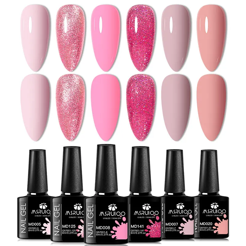 6pc Nagelgel Polish Set All-Season Ultra Gepigmenteerde Semi Permanente UV Schilderen Gel Voor Nagels Salon DIY manicure Vernis Ontwerp