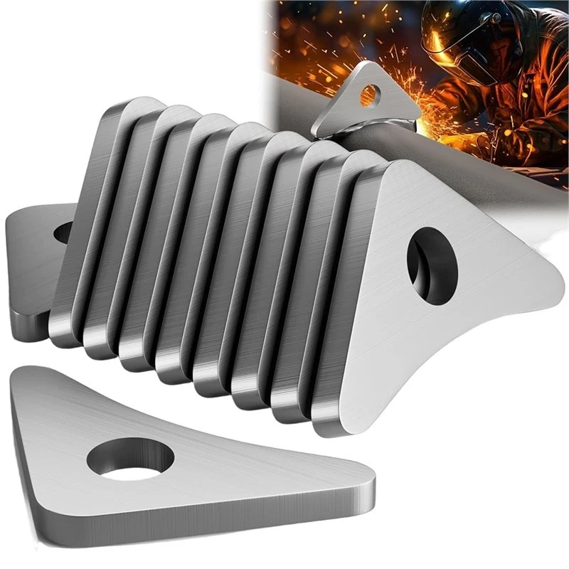 NOCM 10 Pcs Universal Weld On Shock Mount, Steel Gussets Weld On, Weld On Tabs Axle Bracket,Radius Chassis Weld Tabs For Weld On