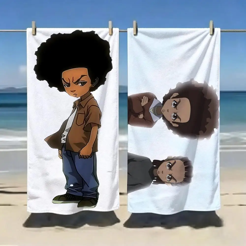 Retro Urban Cartoon T-The Boondocks Towel Microfiber soft Beach Towel for Travel Fitness Sauna Bathing Camping