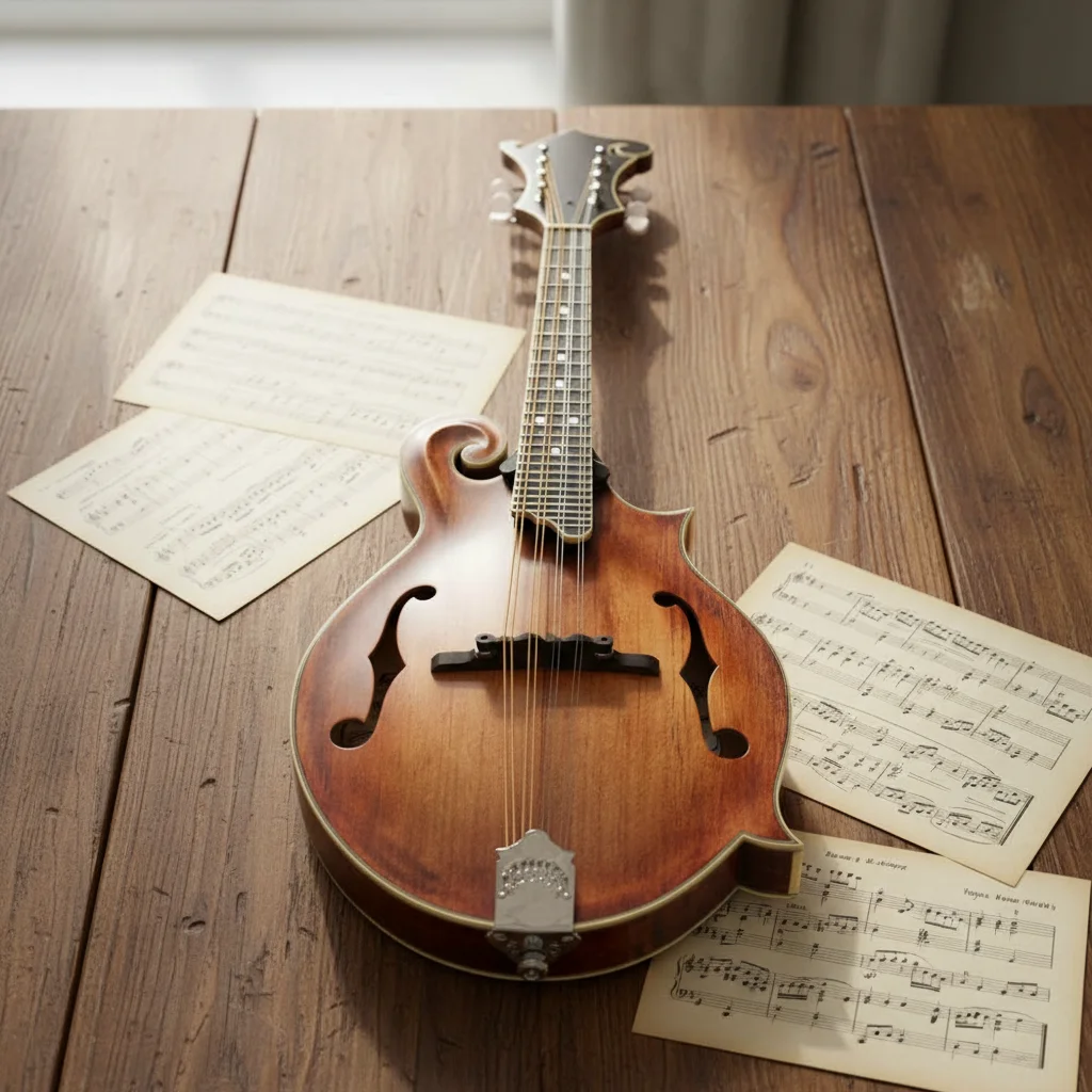 Handmade F Style Mandolin Musical Instruments All Solid Wood One Piece Flamed Maple Back