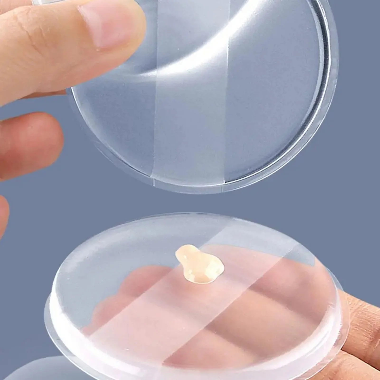 إسفنجة مكياج شفافة مستديرة/إسفنجة على شكل دمعة لبودرة الأساس السائلة للاستخدام الجاف أو الرطب للوجه