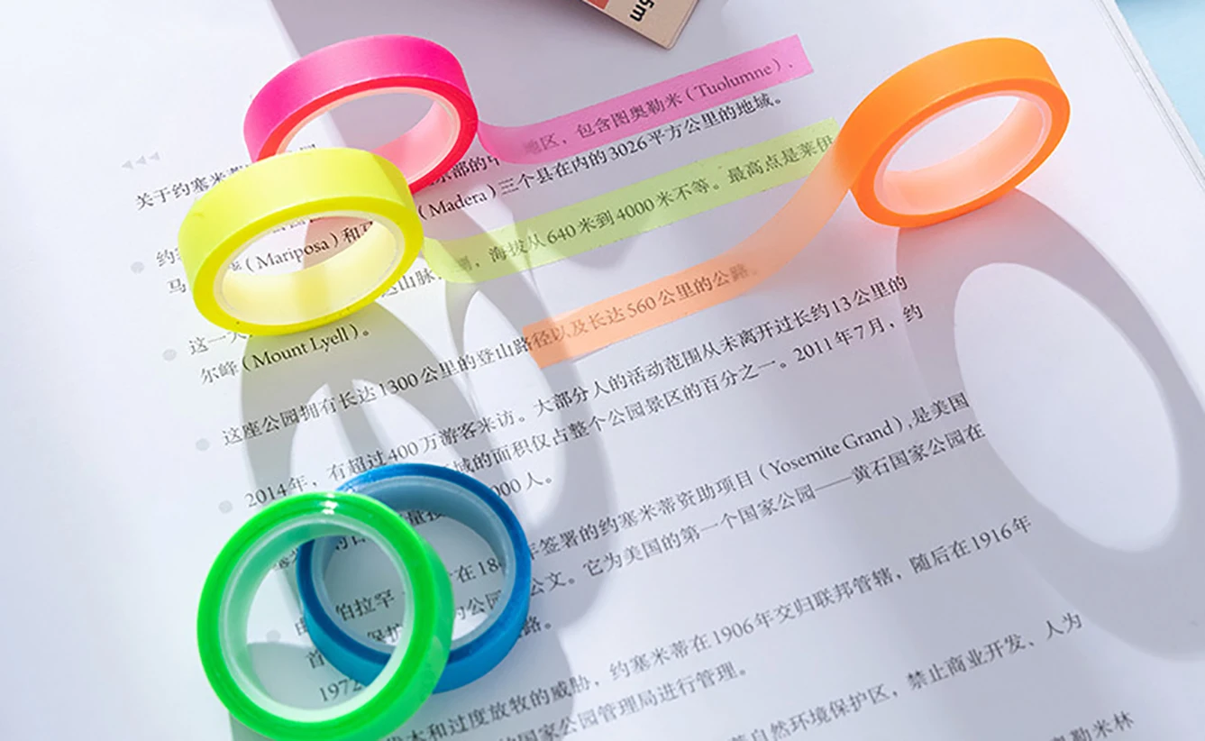 Transparent Tape Pet Color Mark And Paper Tape Can Be Hand-Teared And Can Be Written Hand Account Decorative Tape Student Tape