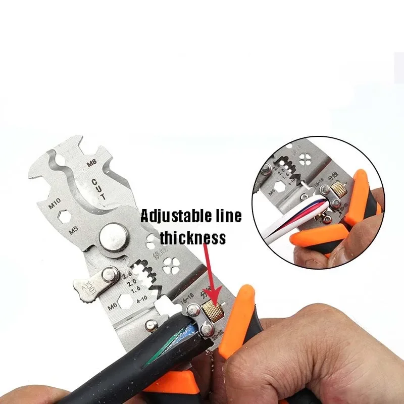 28-in-1 Universal Heavy Duty Abisolierzange Multifunktionale Spaltung Abisolieren Ziehen Wicklung Schneiden Klemmabisolierer