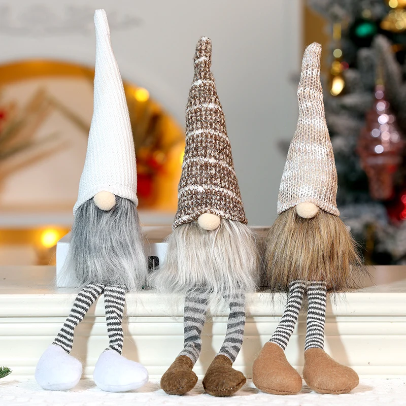 New Christmas Decorations Faceless Doll Leg Pendant Nordic Forest Elderly Dwarf Rudolf Home Decor Children's Small Gifts