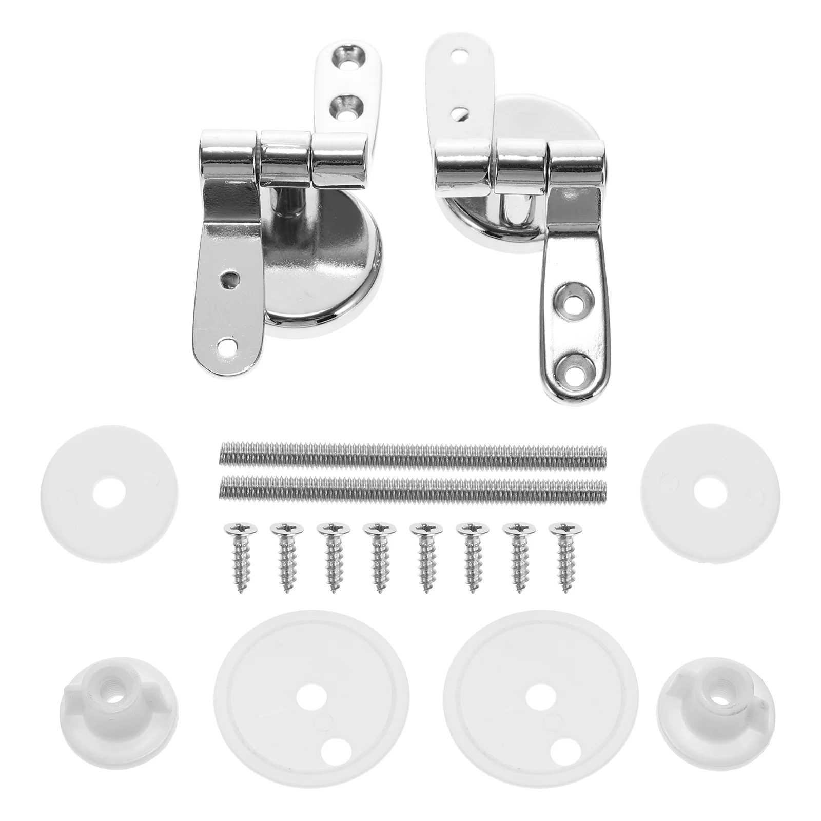 

1 set 1 Set Seat Hinges Metal Fixing Fitting Kit For Standard Toilet Lid Durable Replacement Hardware Accessory Toilet Hinge