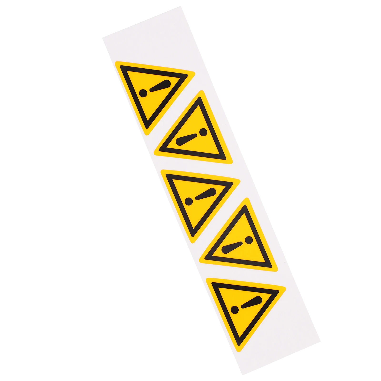 

5 pcs Safety Warning Labels Stickers PP Synthetic Paper Equipment Notice Emergency Stop Triangle Mark Caution Sign