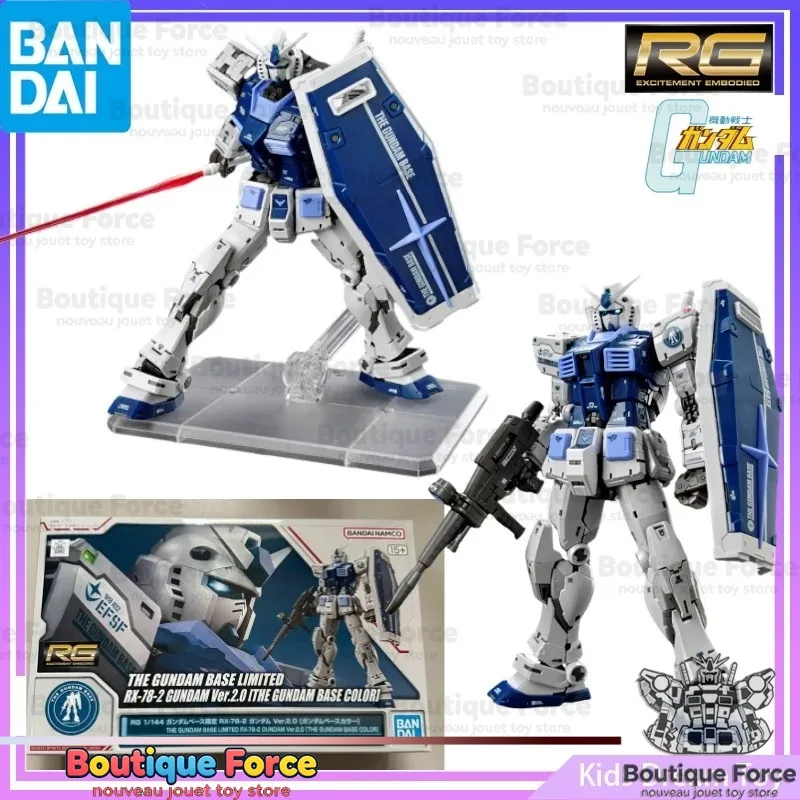 

Bandai Gundam RX-78-2 Gundam Ver 2.0 THE GUNDAM BASE LIMITED RG Model Kit Anime Action Figure Toy Assembly for Kids