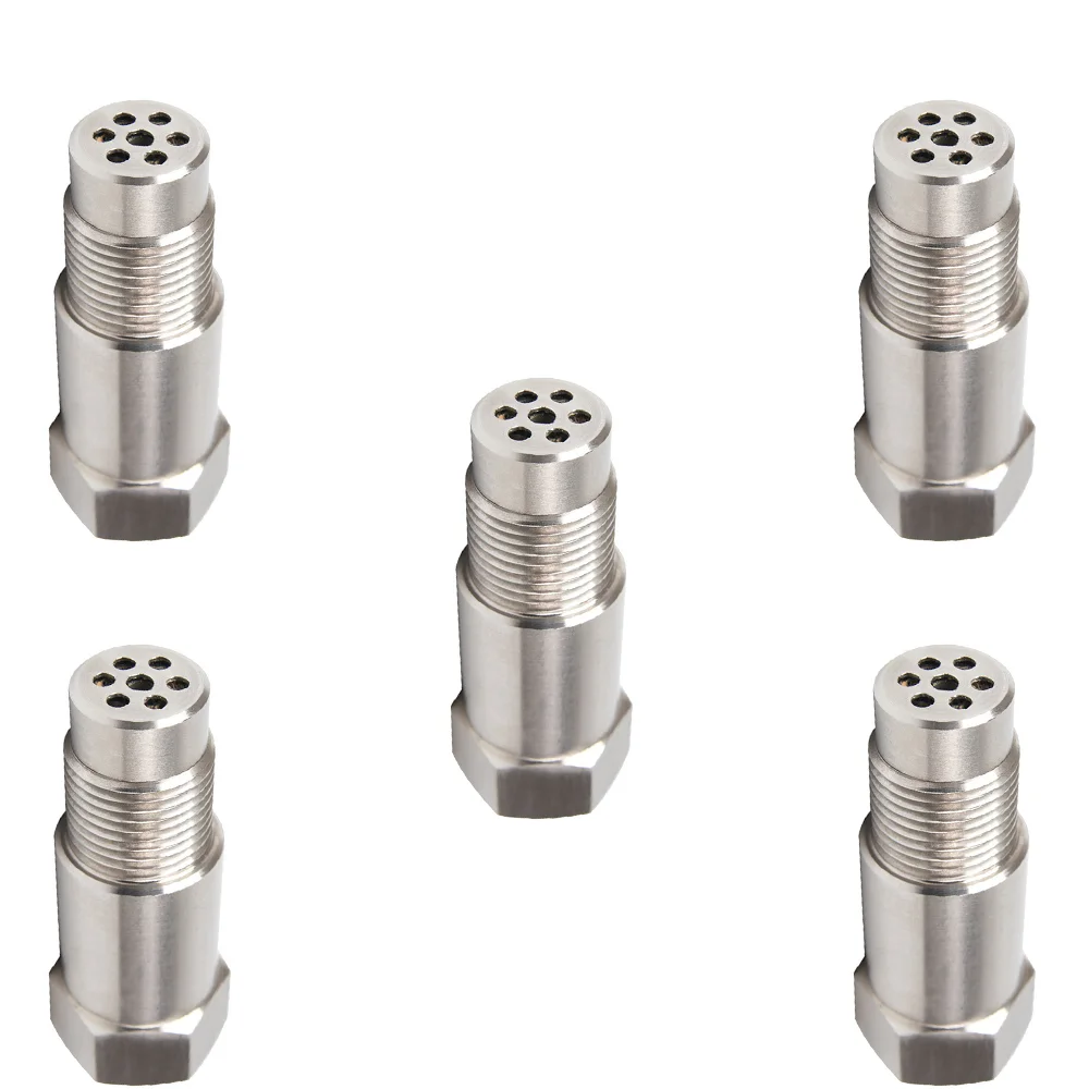 

Комплект из 5 датчиков кислорода с мини-катализатором, адаптер-фильтр для датчика кислорода из нержавеющей стали, универсальный разъем для датчика O2 M18x1.5