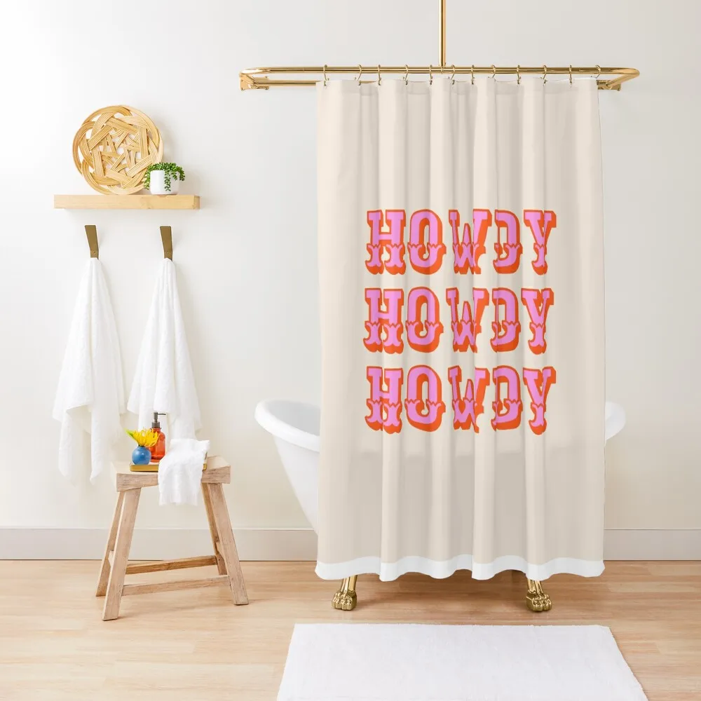

howdy howdy Shower Curtain Waterproof Shower And Anti-Mold Shower For Bathroom Anti-Mold Waterproof Cute Curtain