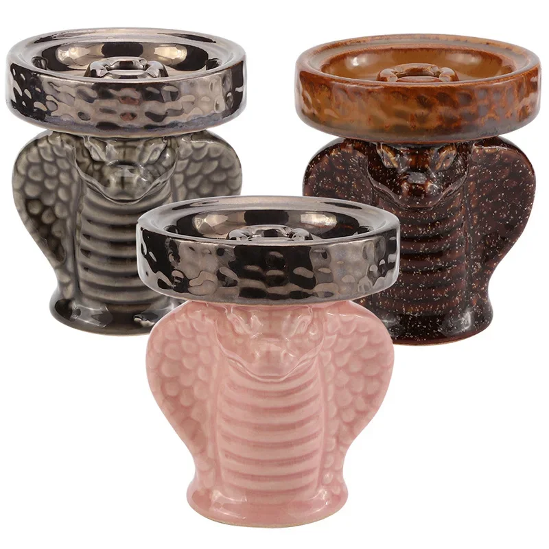 Cobra Shape Arab Shisha Hookah Bowl Ceramic Hookah Shisha Flavor Bowl Nargile Sheesha Narguile Chicha Hookah Shisha Bowl