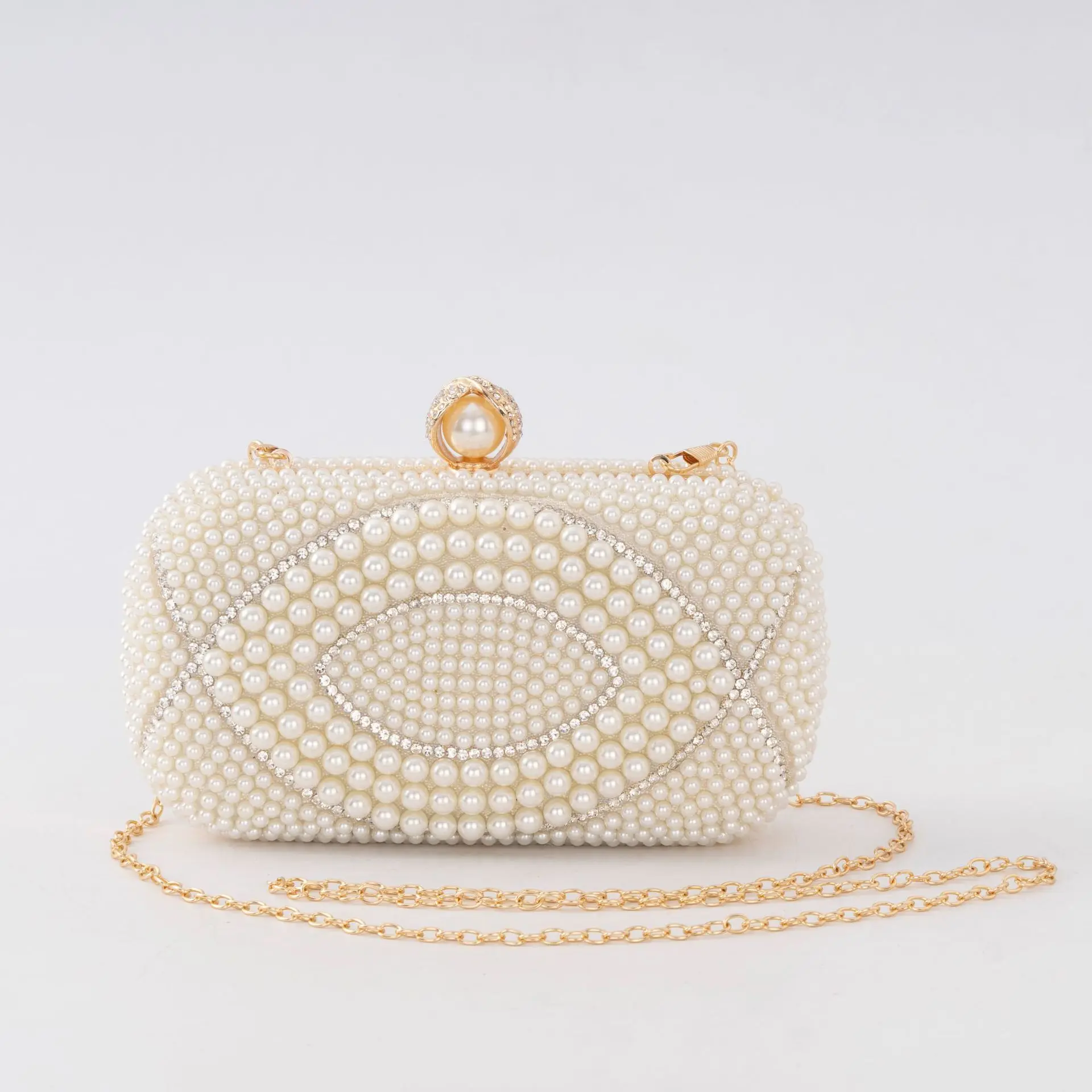 Fashion Dinner Pearl Oblique Span Bag Banquet Fashion Matching Dress Handbag Women Carteras Diseñador De Lujo Handbags For Woman