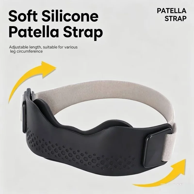 Silicone Patellar Tendon Support Pad Two-way Adjustable Knee Support Protect Strap For Men Women Sports Running Tennis Jumping