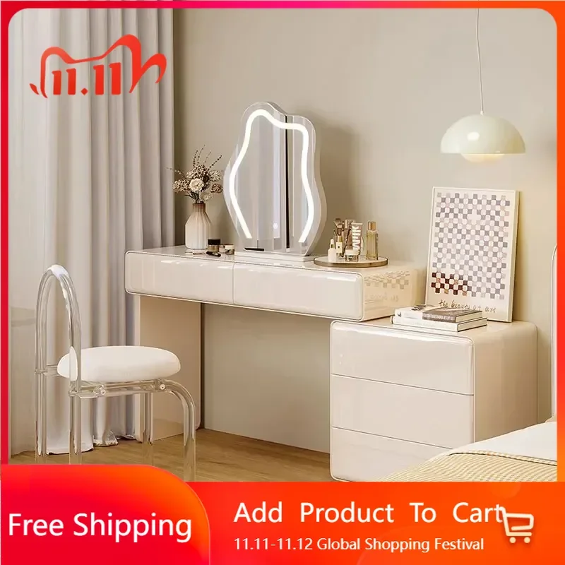 

Beauty Storage Vanity Table Modern Wooden Luxury Bedroom Dresser Makeup Organizer Adult Comfortable Vestidores Unique Furniture