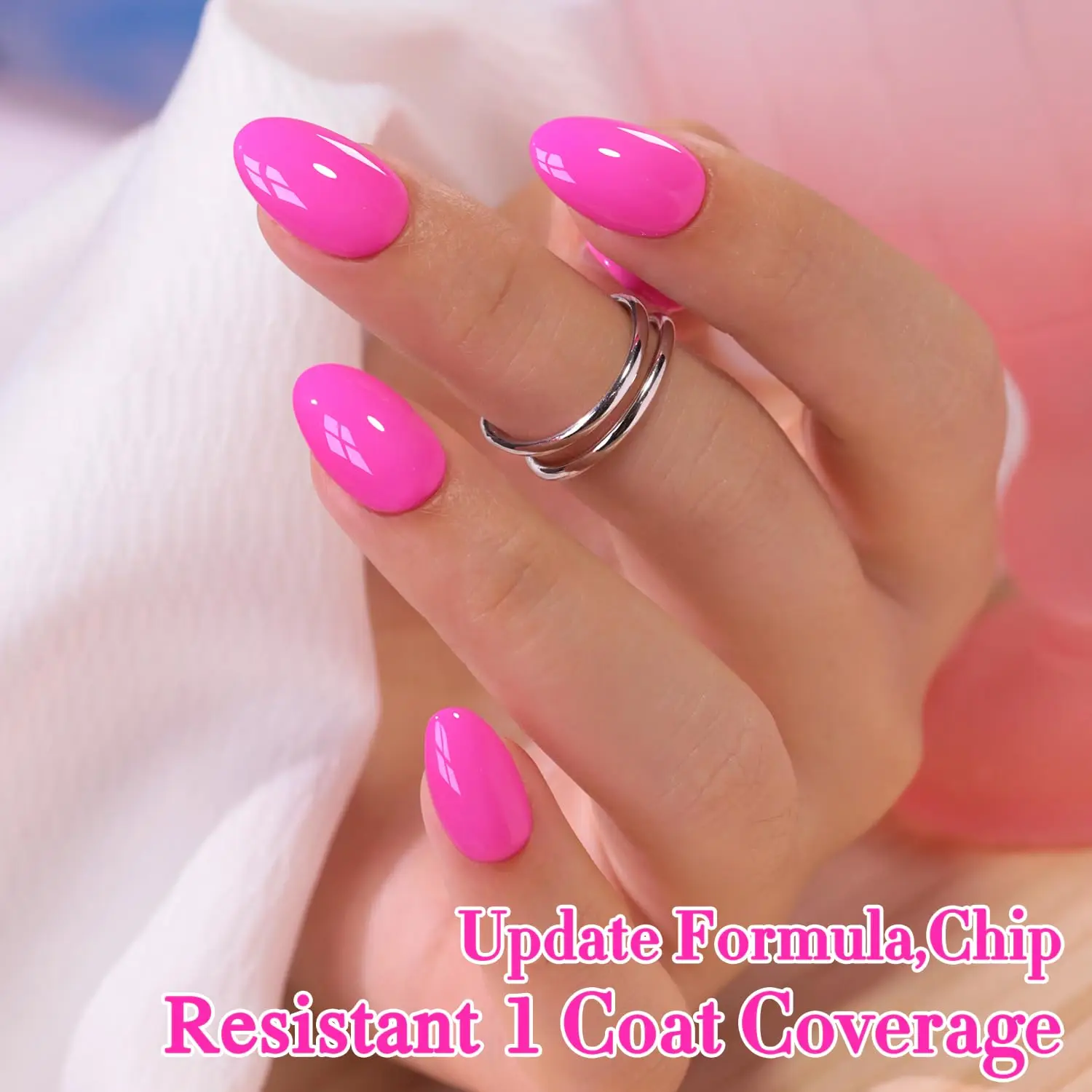Bright Pink Gel Nail Polish Neutral Natural Translucent Light Milky Pastel 15ML Manicure French Design Art DIY at Home
