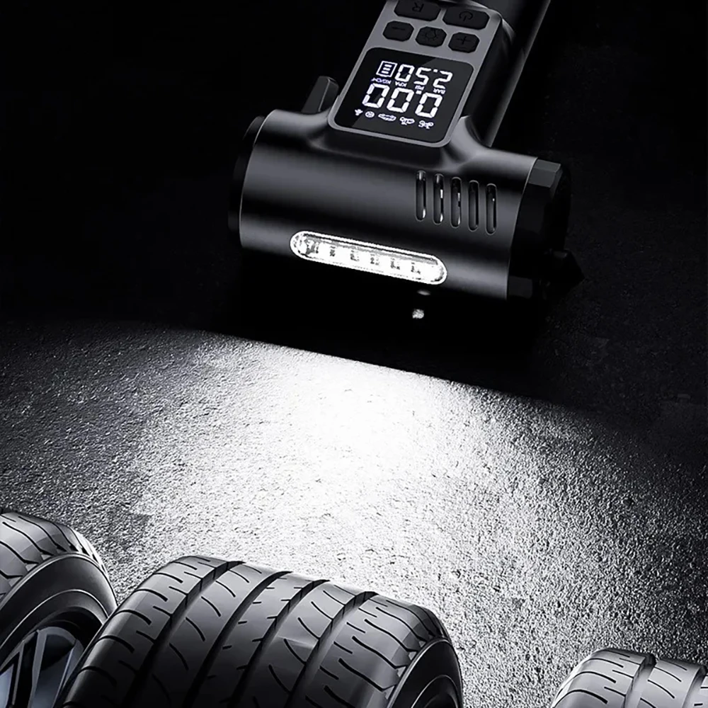 Tragbare Auto-Luftpumpe, elektrischer Reifenfüller, kabelloser Luftkompressor, tragbarer Luftinjektor für Reifen, Fahrrad, Motorrad, Ball