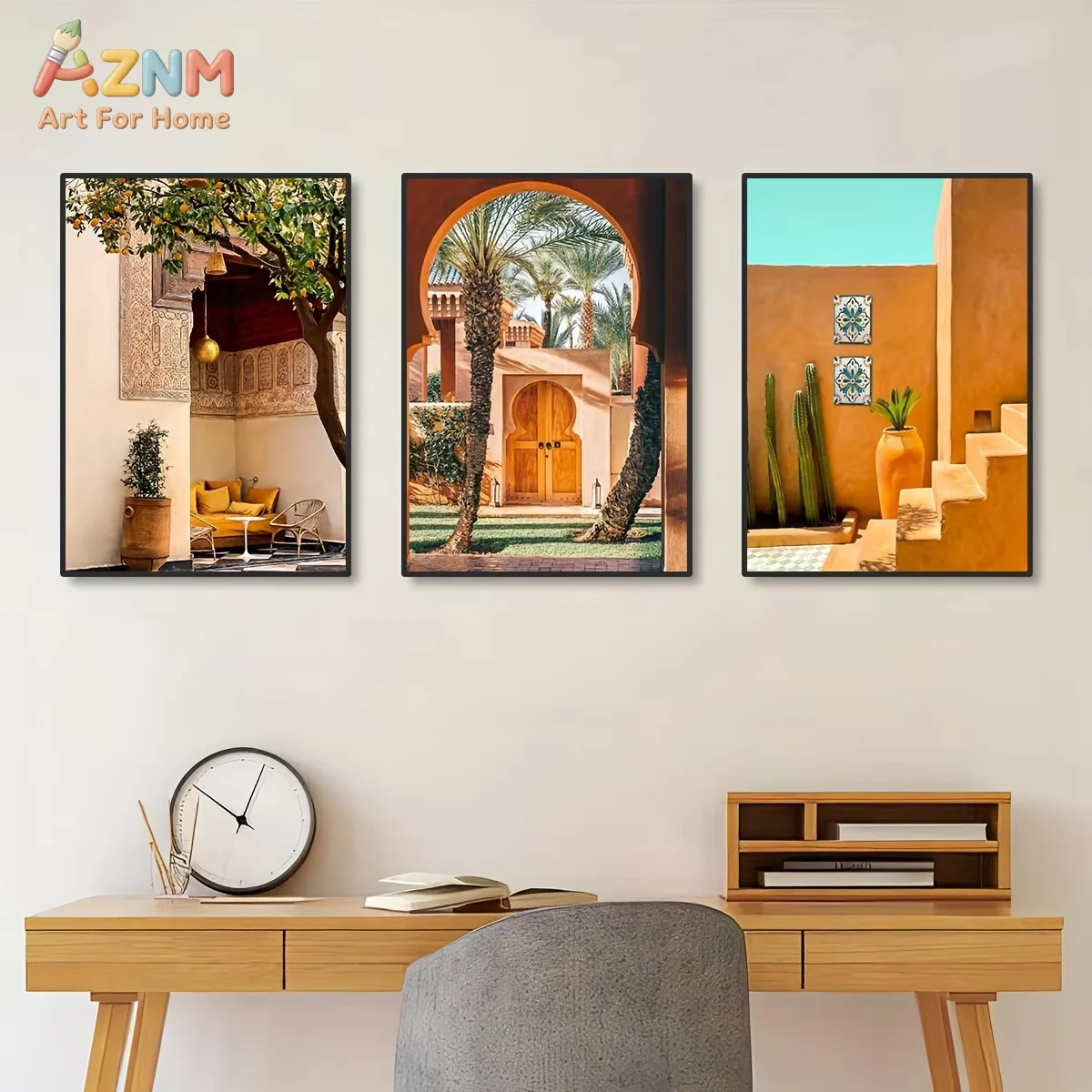 AZNM The Best Hotels and Resorts in Africa and The Middle East Canvas Printing Amanjena Wall Art Posters for Moroccan Home Decor