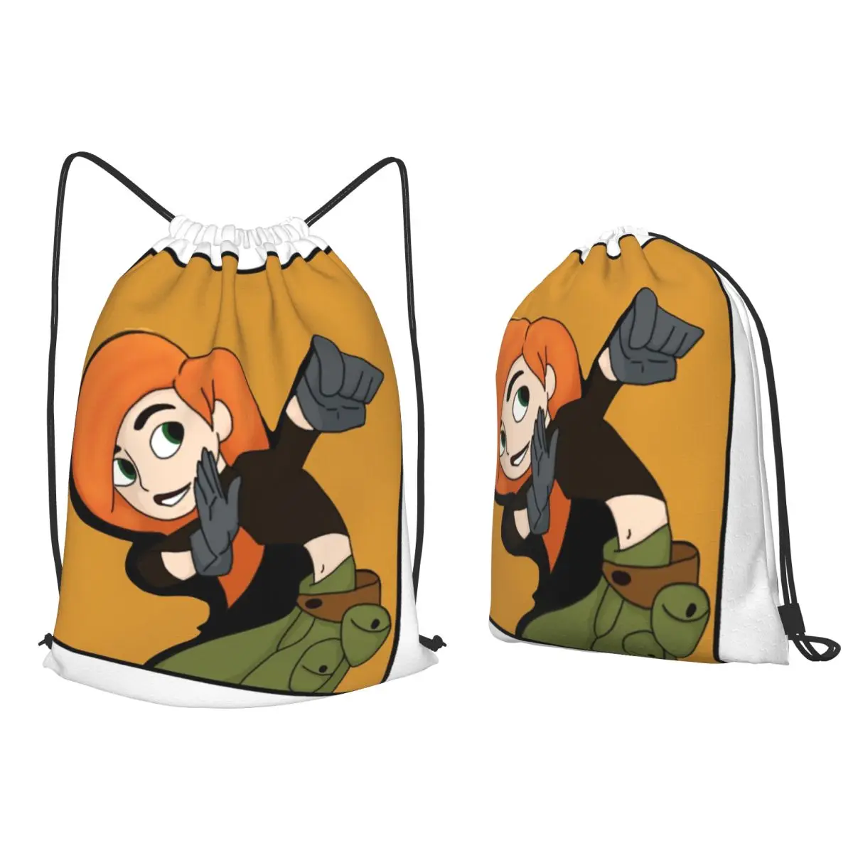 Kim Possible - Comic Panel Style Backpacks Casual Drawstring Bags Shoes Bag Book Bags for Man Woman Students