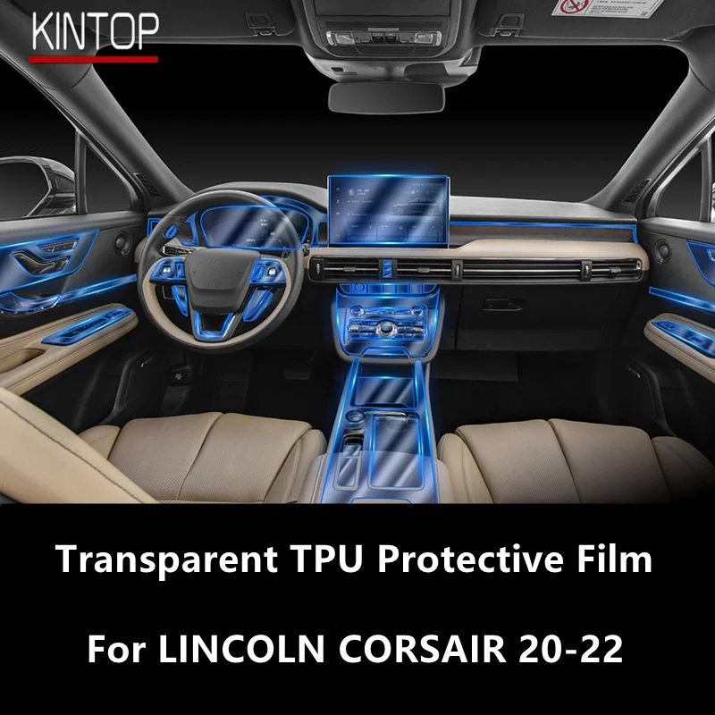 For LINCOLN CORSAIR 20-22 Car Interior Center Console Transparent TPU Protective Film Anti-scratch Repair Film Accessories Refit