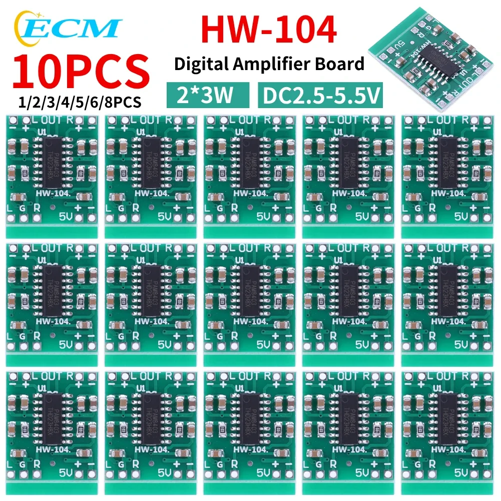 Mini PAM8403 Stereo Audio Amplifier Board 2x3W