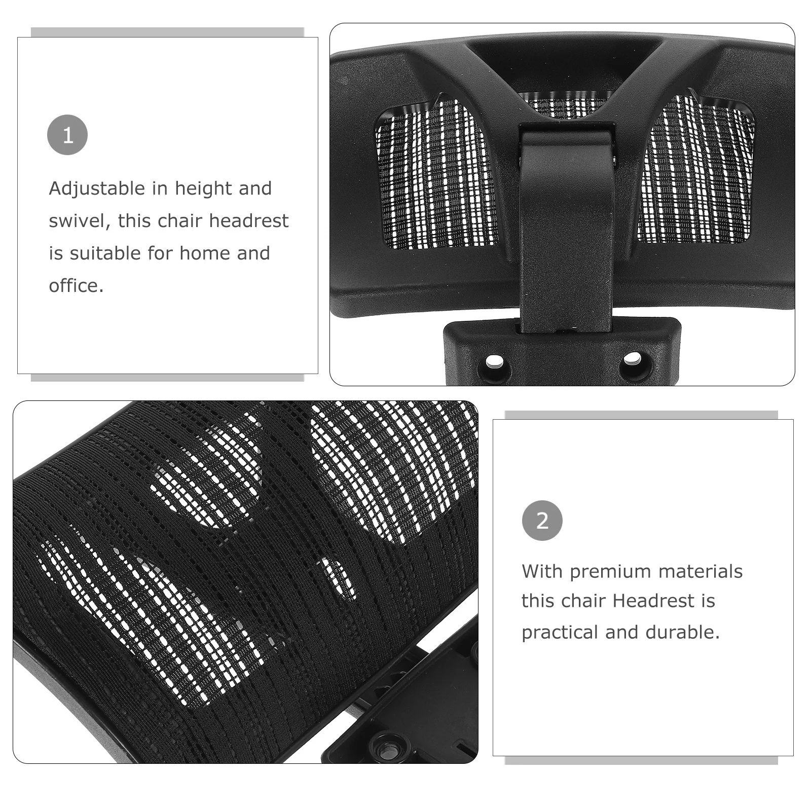 

1Set Height Adjustable Chair Headrest Computer Chair Head Cushion Office Neck Support Cushion Work Office Supply