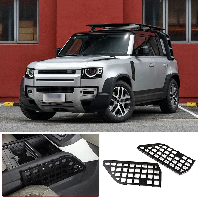 For 2020-24 Land Rover Defender 90 110 aluminum alloy car central control storage bag on both sides, shelf interior accessories