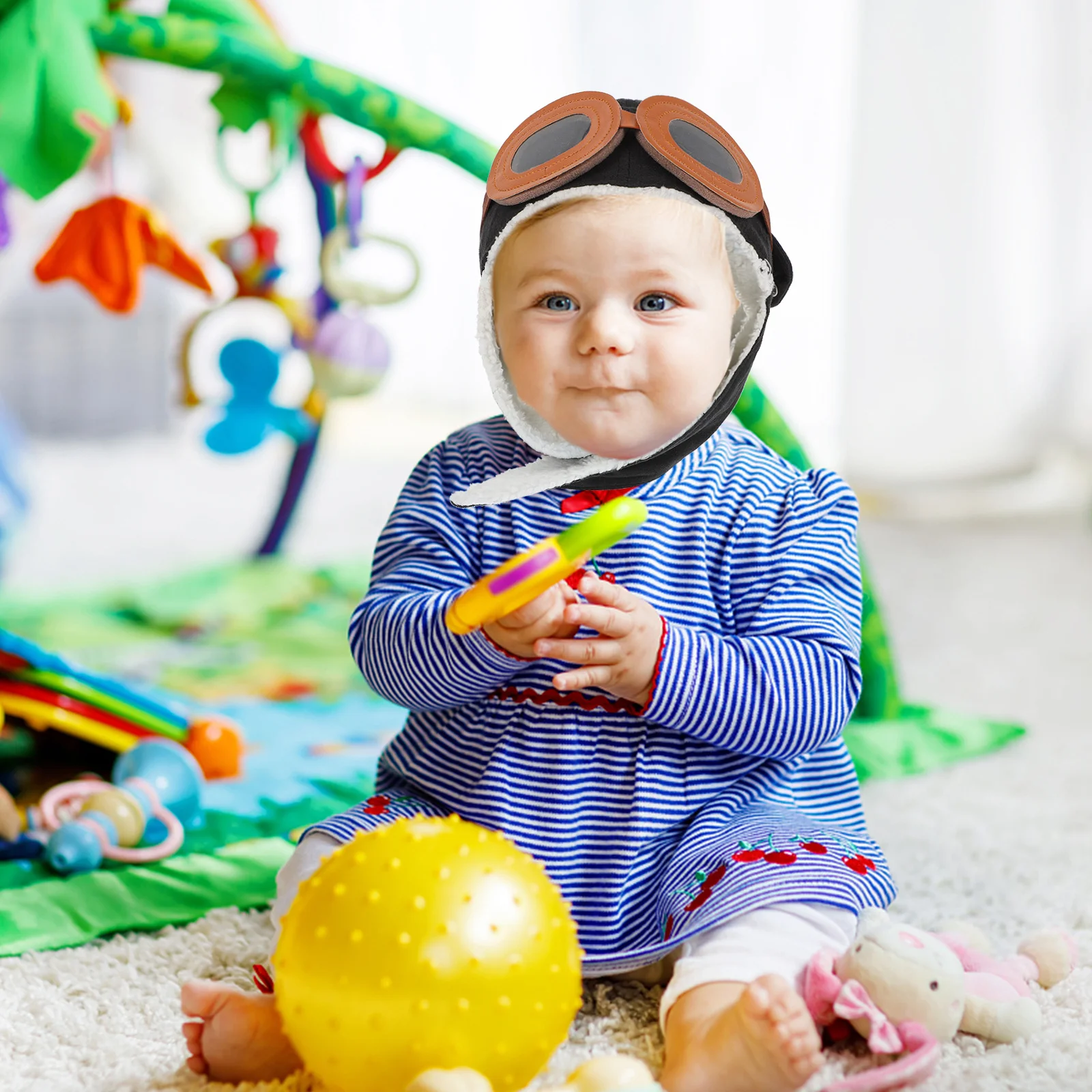 

1 pc Kids Winter Hat Warm Fleece Children Cotton Hat Unisex Toddler Beanie For Outdoor Indoor Activities