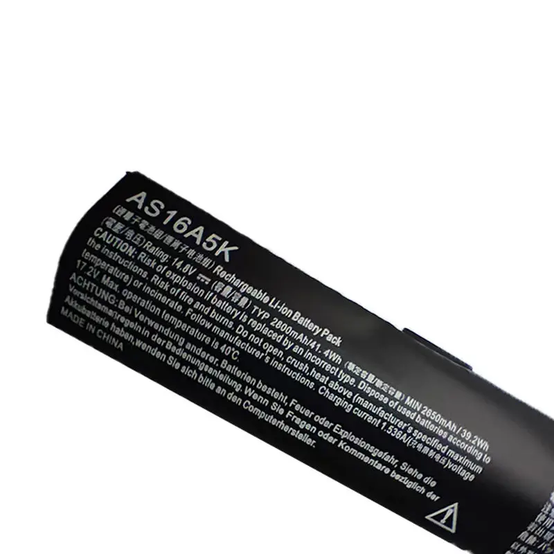2800mAh Laptop Battery AS16A5K AS16A7K AS16A8K, for Acer Aspire E15 E5-475G 523G 553G 575G 774G E5-575 E5-575-59QB E5-575G-53VG