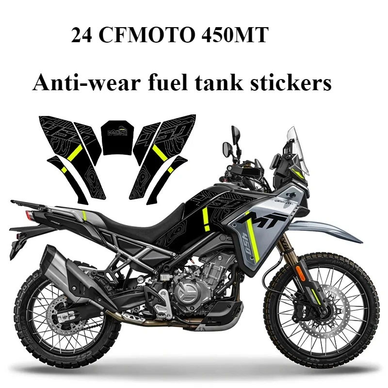 

For24 CFMOTO0MT противоскользящая наклейка на топливный бак, защита тела, наклейка в виде рыбьей кости, аксессуары для модификации