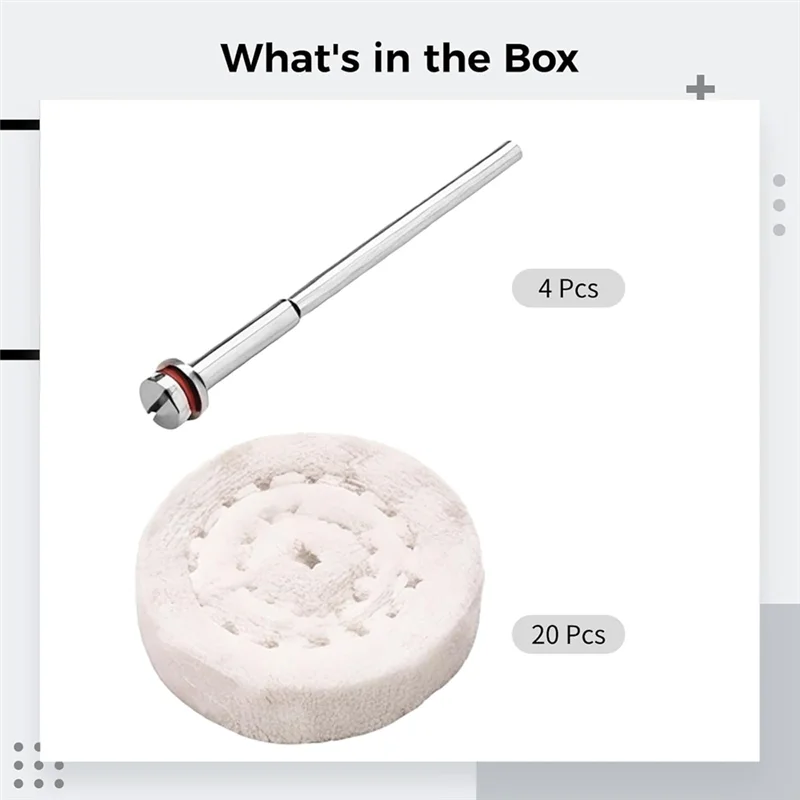 

HRBAJ-24 набор хлопковых полировальных кругов — 25 мм, мини-полировальные диски — подходят для ювелирных изделий — подходят для ручных дрелей, металлических стержней