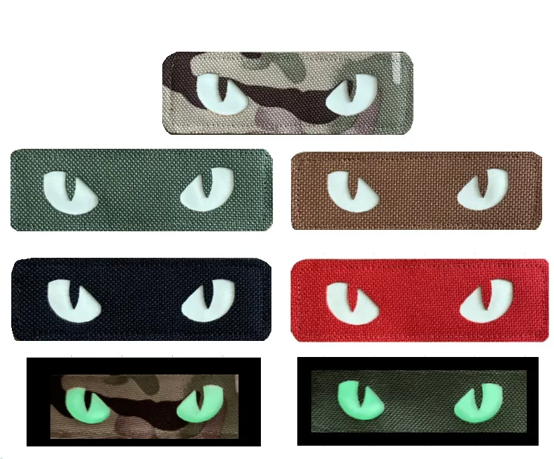 Watching Eyes Reflective Hook&loop Patches Staring Night Luminous Strap Tactical Colourway Replaceable Attachment for Backpack