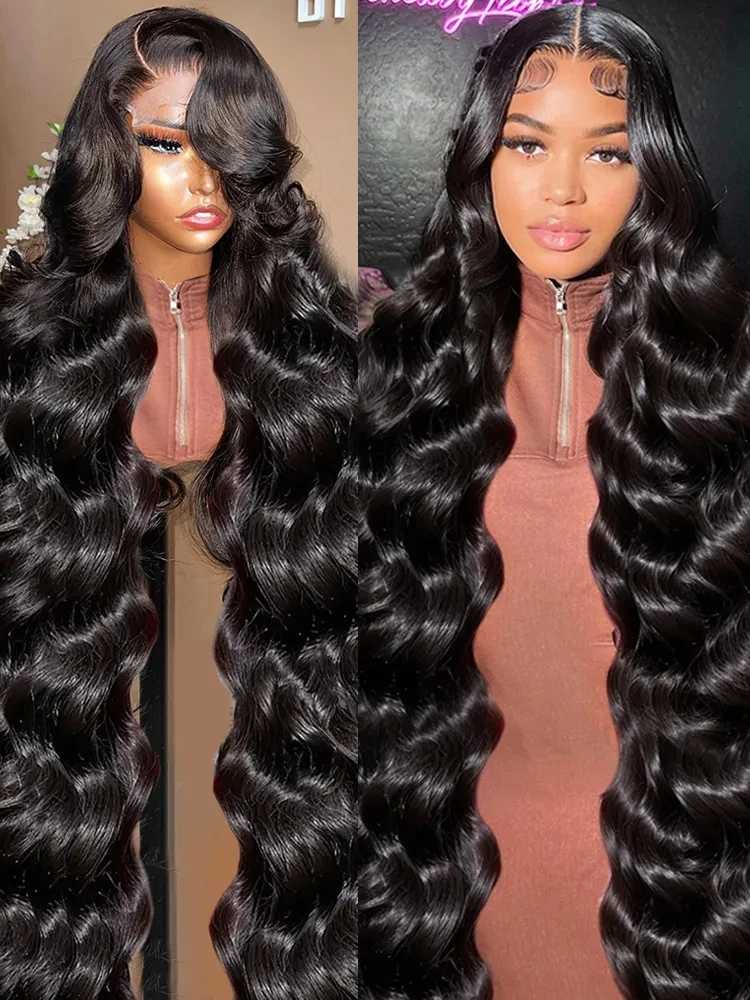 Transparent 13x6 Body Wave Lace Front Human Hair Wigs For Women 180 Density 13x4 Lace Frontal Wig 360 Full Lace Wig Pre Plucked