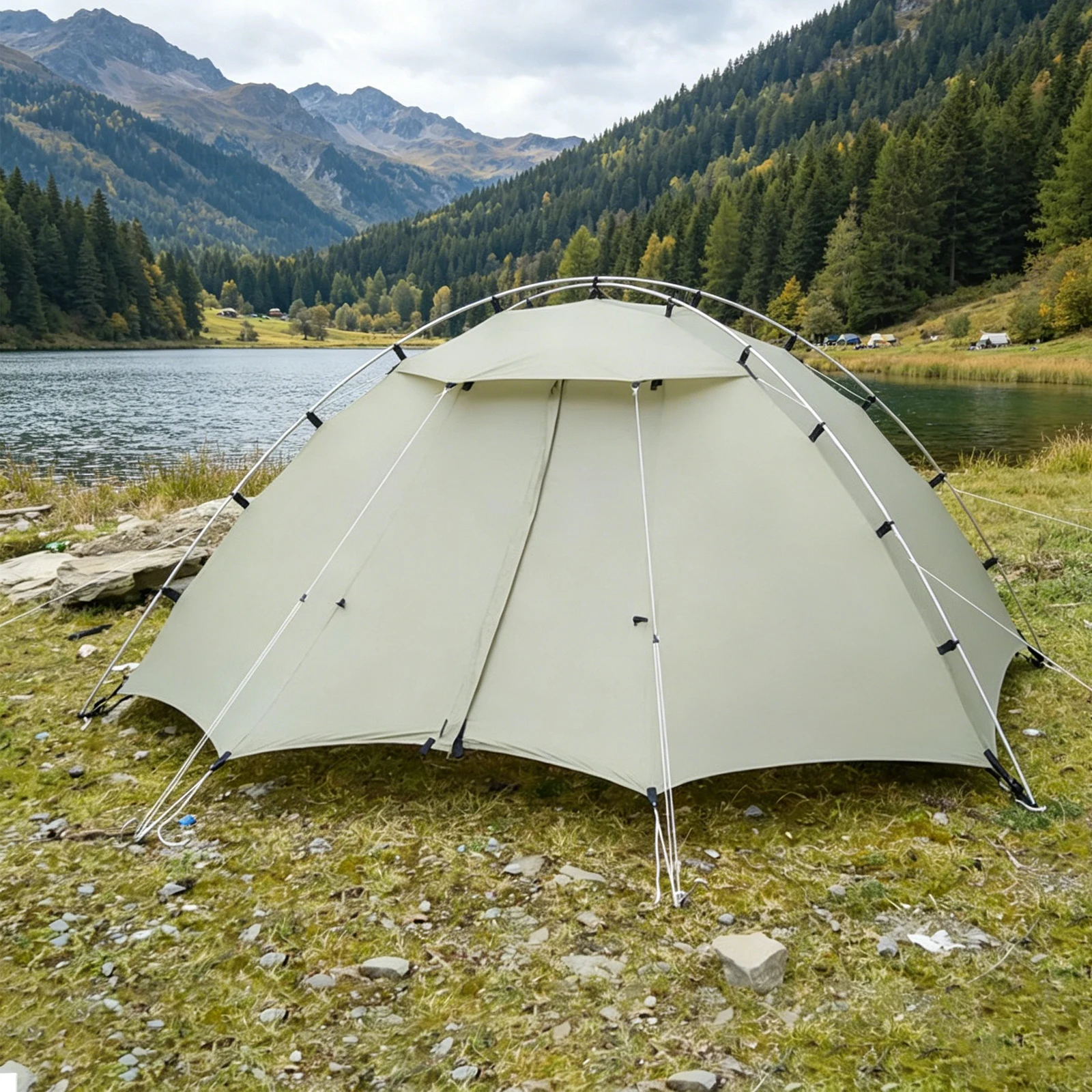 Waterproof Windproof Ultralight Camping Tent Outdoor 1 Person 4 Season Double Layer Camping Hiking Tent Flysheet with Inner Tent