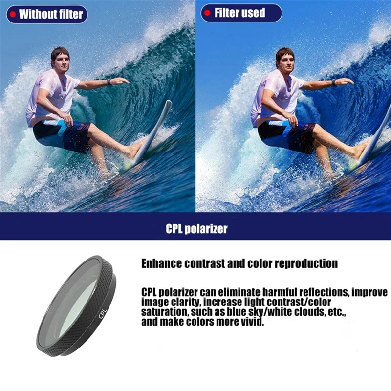 

VO-Camera Lens Filter For Insta360 GO3S CPL STAR ND8 ND16 ND32 ND64 Lens Filter Neutral Density Filter Camera Filter