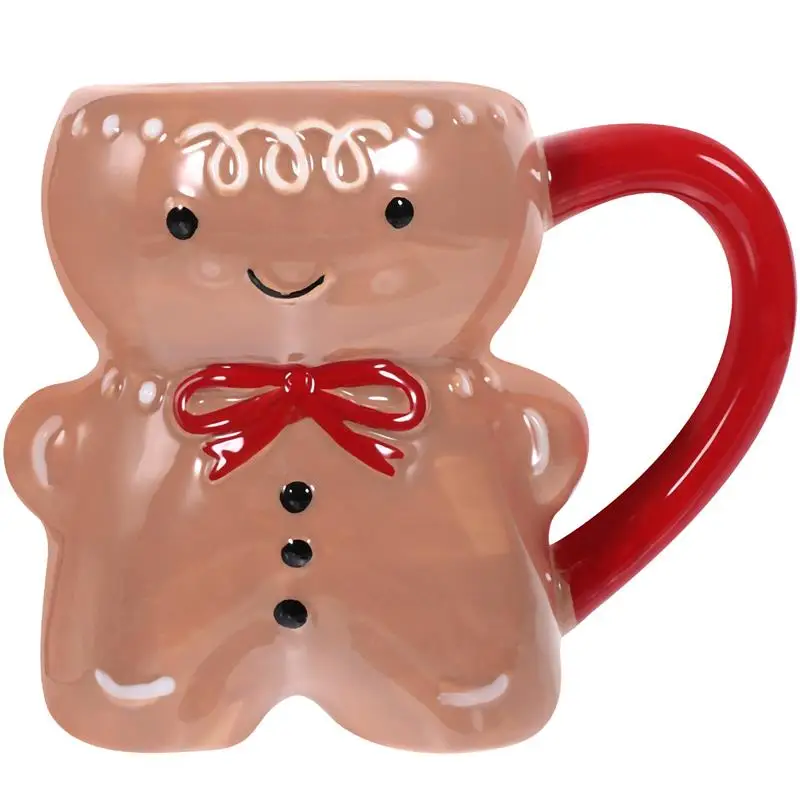 

Novelty Gingerbread Man Cup Ceramic Milk Coffee Mug Christmas Porcelain Mug Gingerbread Man Water Cup Christmas Party Favor Gift