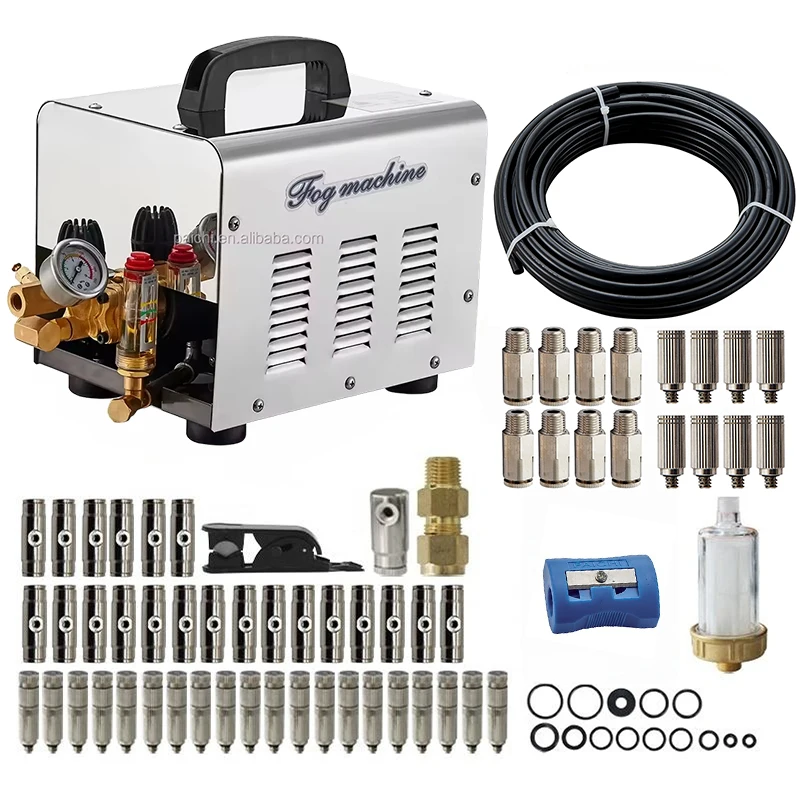 

120W High-Pressure Misting Machine 0.3L/min Water Sprayer Garden Fog Machine Steel/Metal Water Sprinkler for Farms