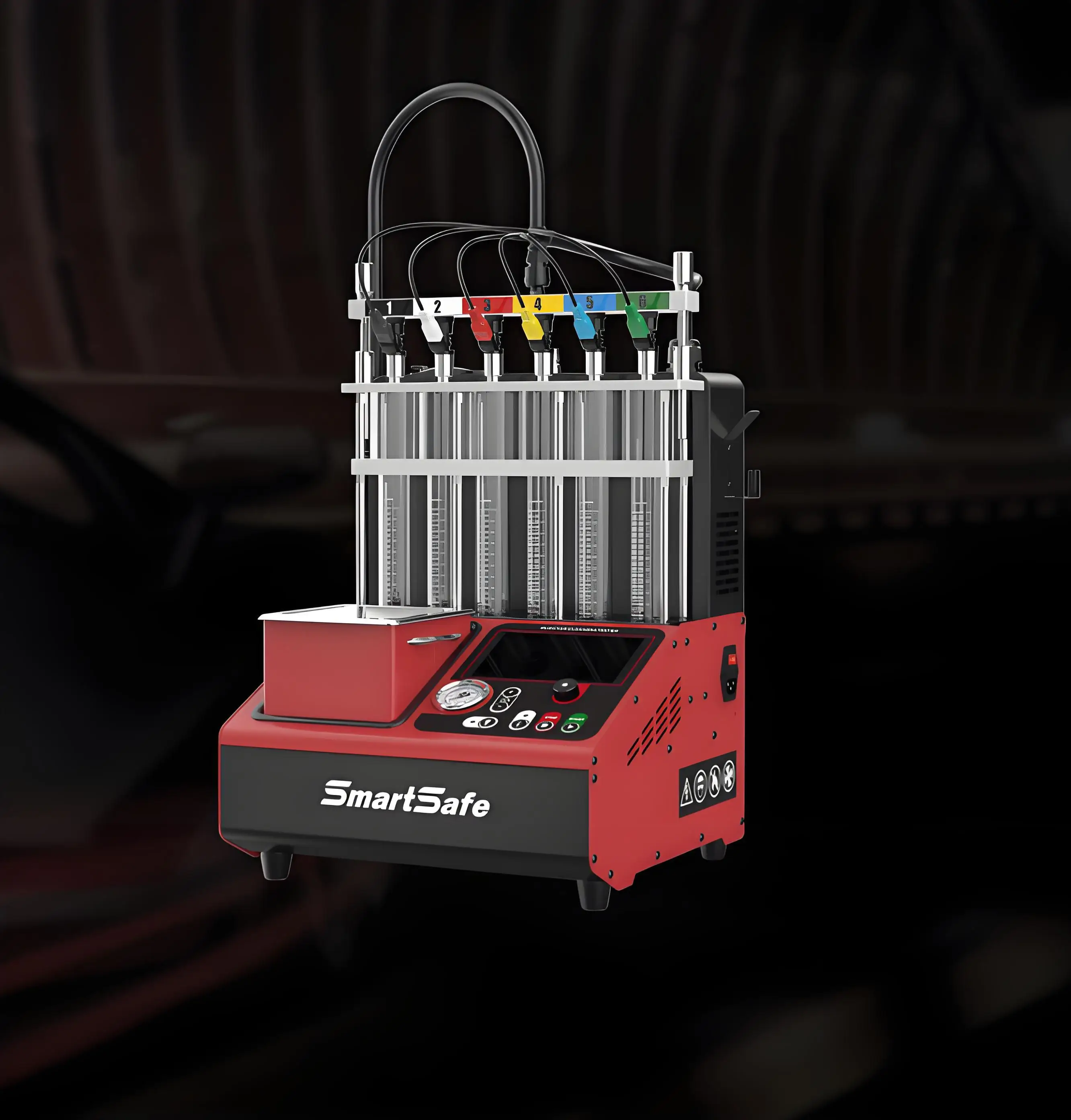 SmartSafe CNC605+ Ultrasonic GDI PIEZO Fuel Injector Cleaner & Tester, Aluminum Alloy Auto Equipment for Diesel Common Rail