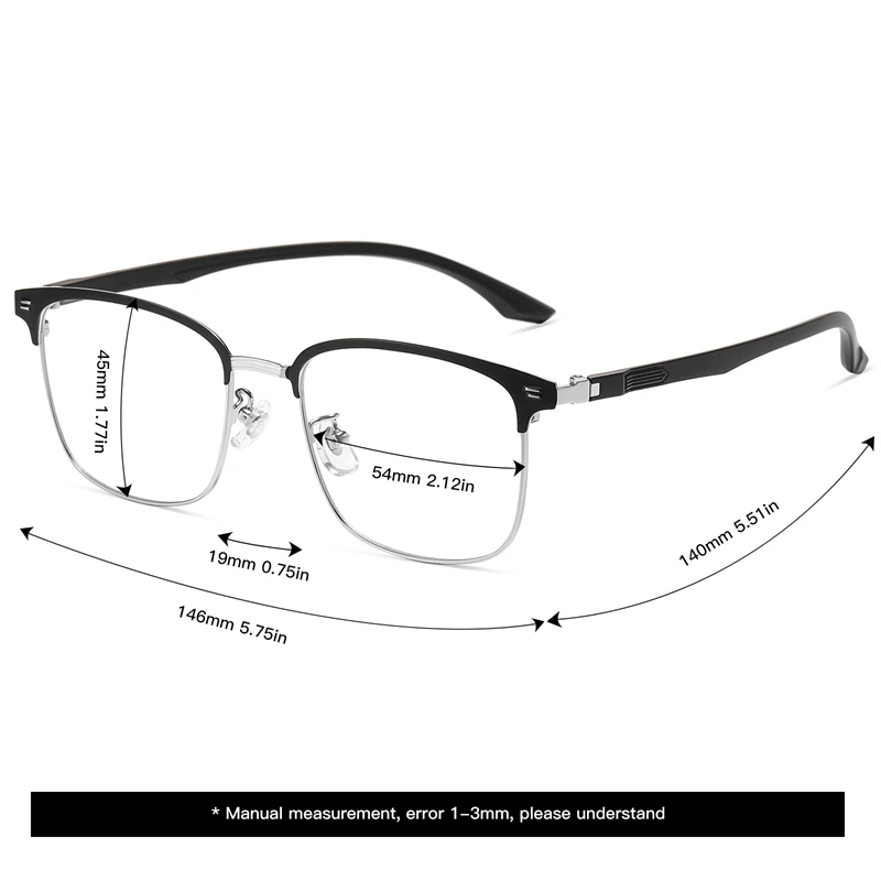 Vabbon جديد ضوء فاخر موضة الرجال مكافحة نظارات الضوء الأزرق الأعمال مكتب العصرية نظارات عادية لصيد الأسماك والقيادة والسفر ، هدية مميزة 3312